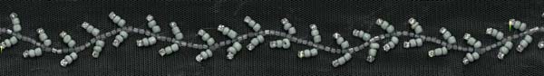 CRYSTAL BEADED EDGING - MISTY GREEN